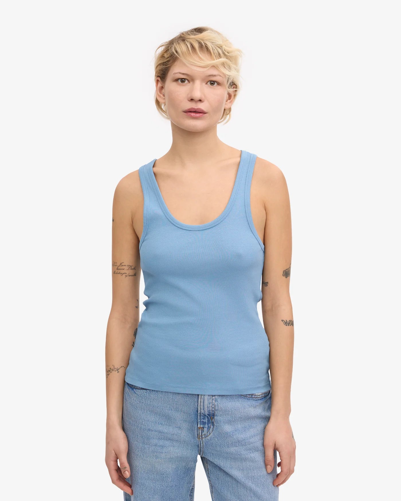 Organické tielko COLORFUL STANDARD - Seaside blue